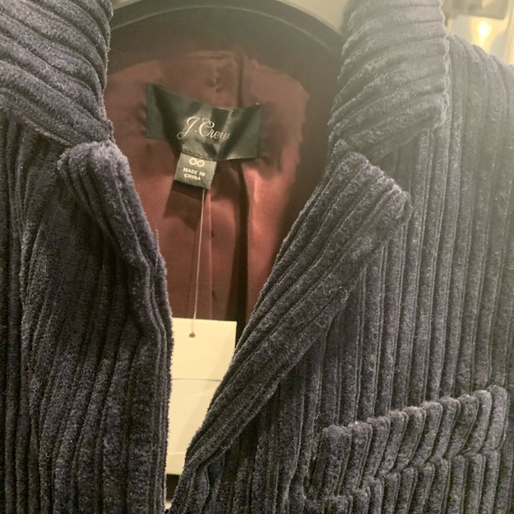 JCrew, navy blue, courderoy blazer